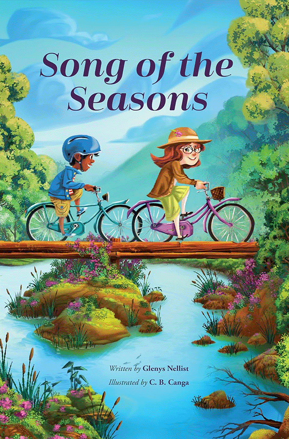 Book cover for "Song of the Seasons" written by Glenys Nellist and illustrated by C. B. Canga