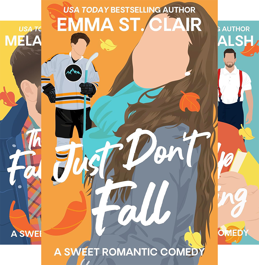 Book covers of the first three books in the Sweater Weather Series