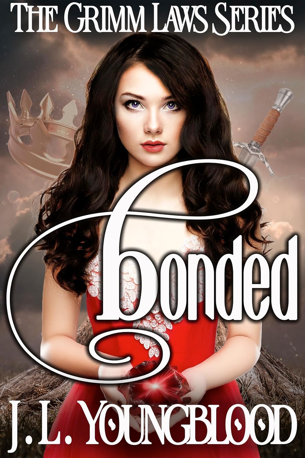 Book cover for Bonded, Book One in The Grimm Laws Series by J. L. Youngblood